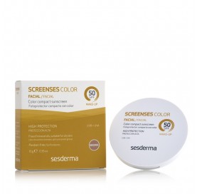 SCREENSES COMPACT SUNSCREEN WITH COLOUR SPF 50 BROWN